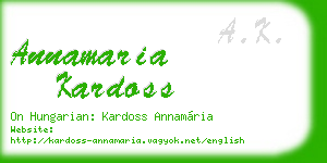 annamaria kardoss business card