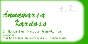 annamaria kardoss business card